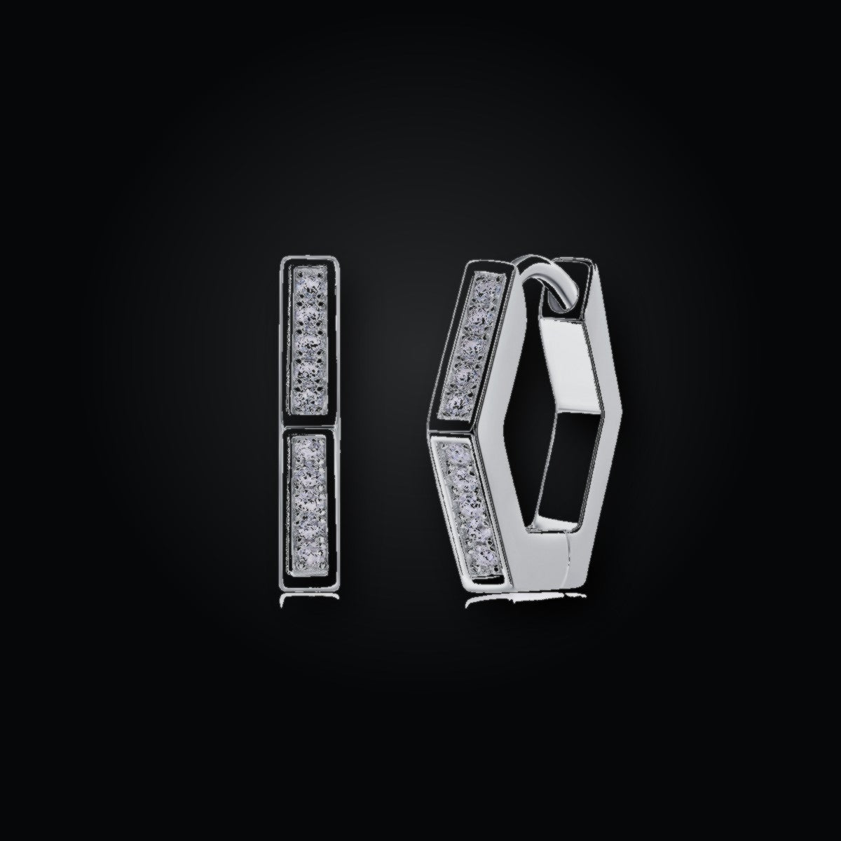 Iced Stud Earrings | Moissanite