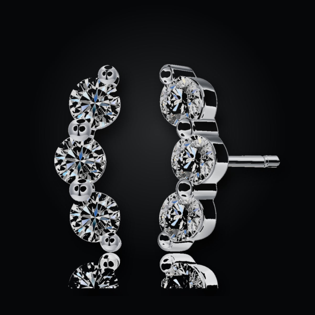 Iced Stud Earrings | 0.30ct | Moissanite