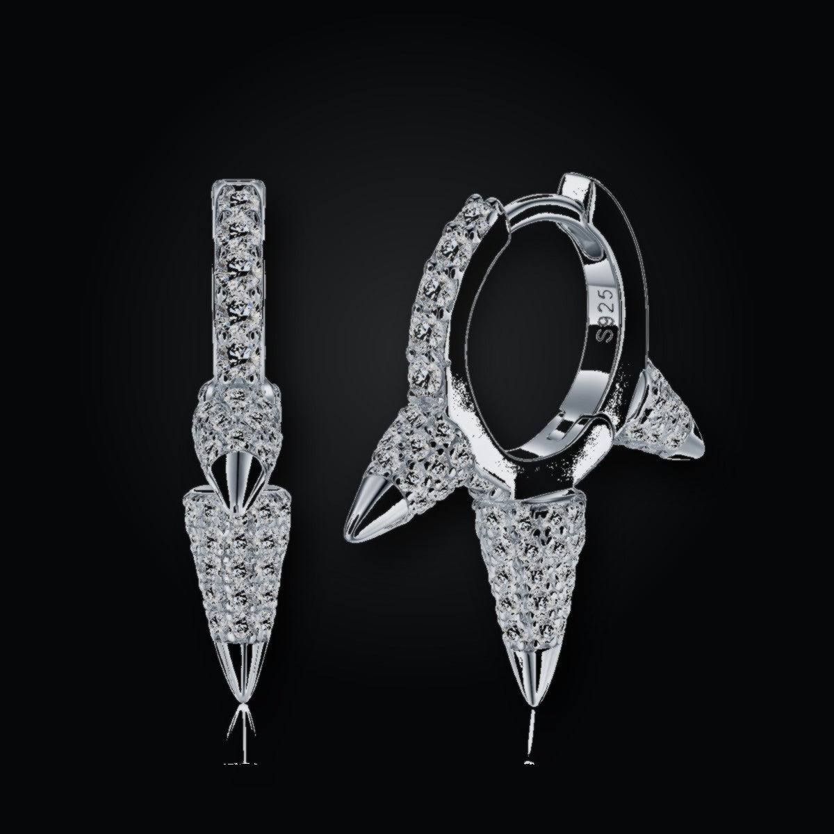 Iced Stud Earrings | Moissanite