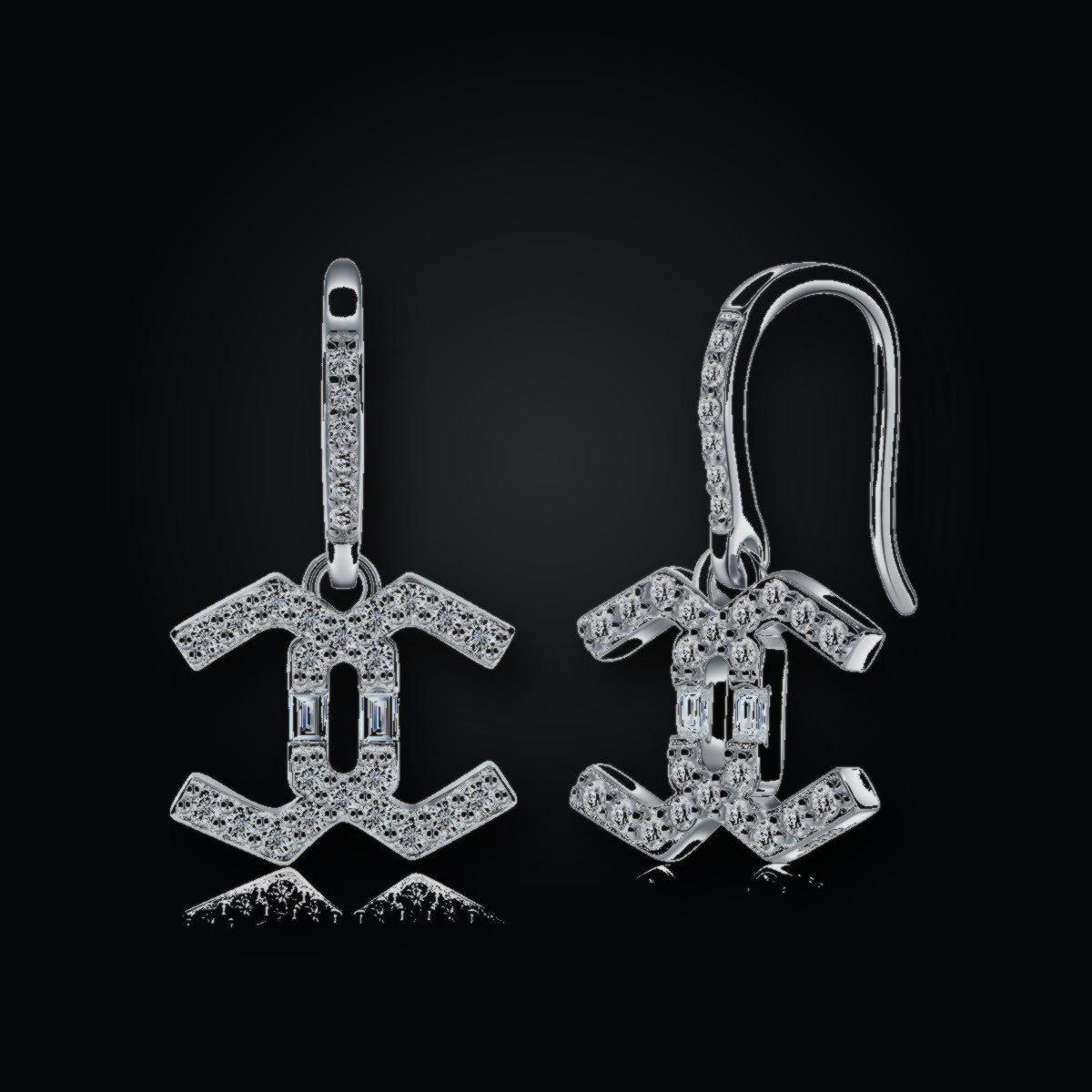 Iced Stud Earrings | Moissanite
