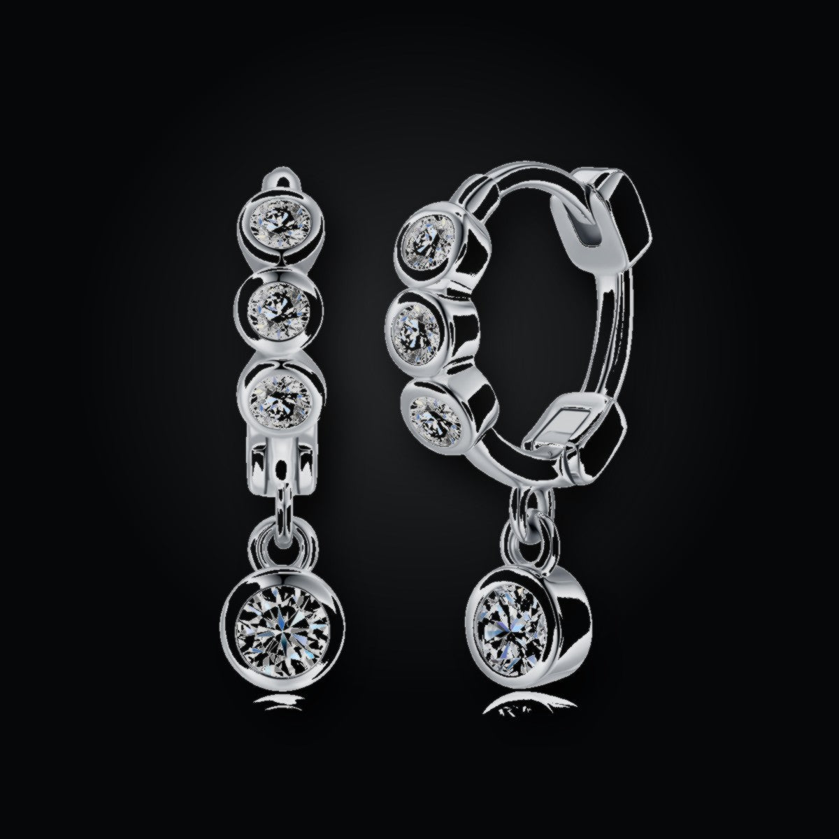 Iced Stud Earrings | Moissanite