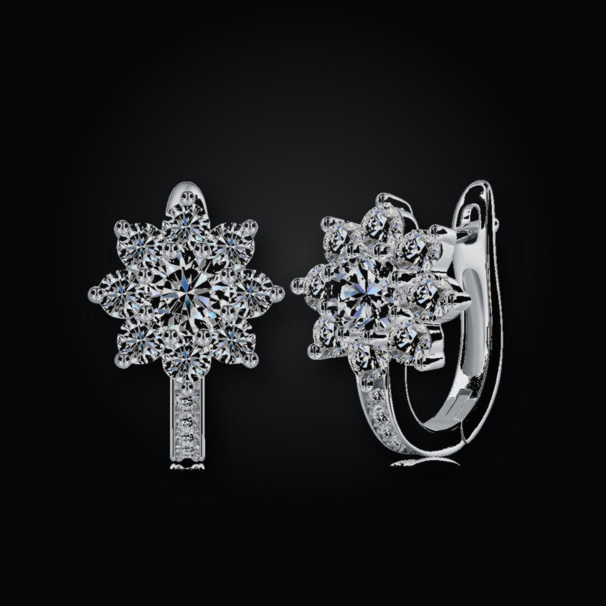 Iced Stud Earrings | 0.50ct | Moissanite