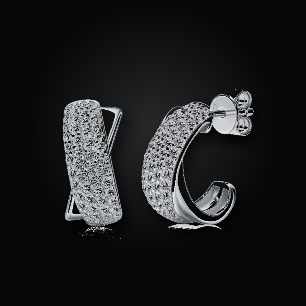 Iced Stud Earrings | Moissanite