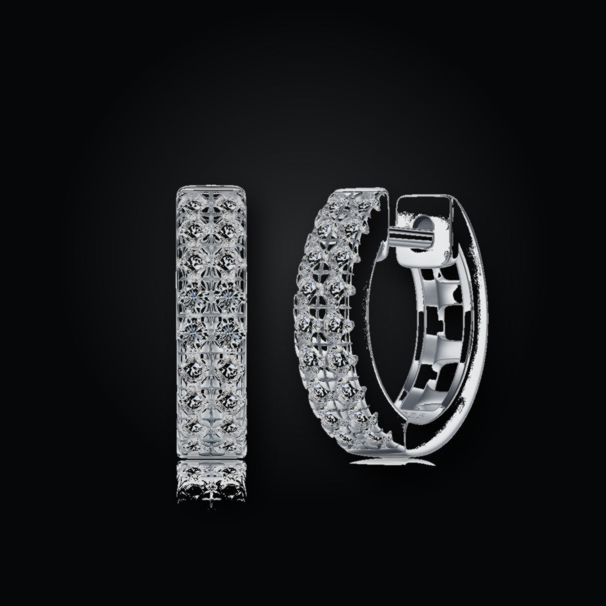 Iced Stud Earrings | Moissanite