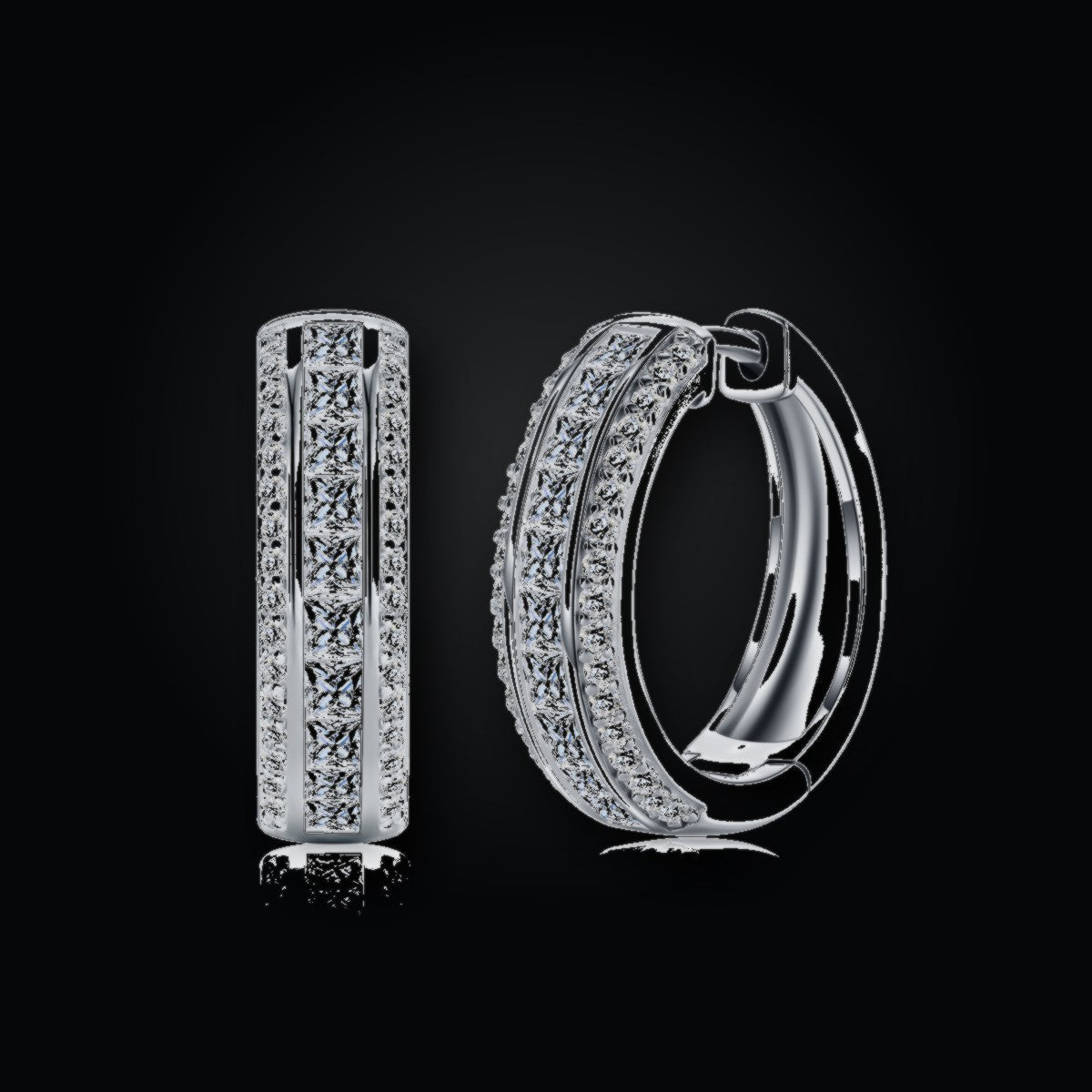 Iced Stud Earrings | Moissanite