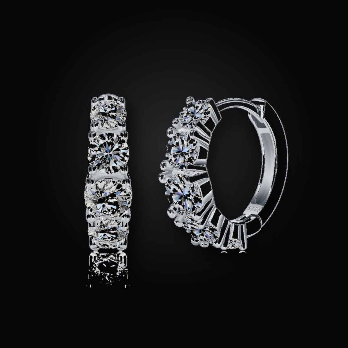 Iced Stud Earrings | Moissanite