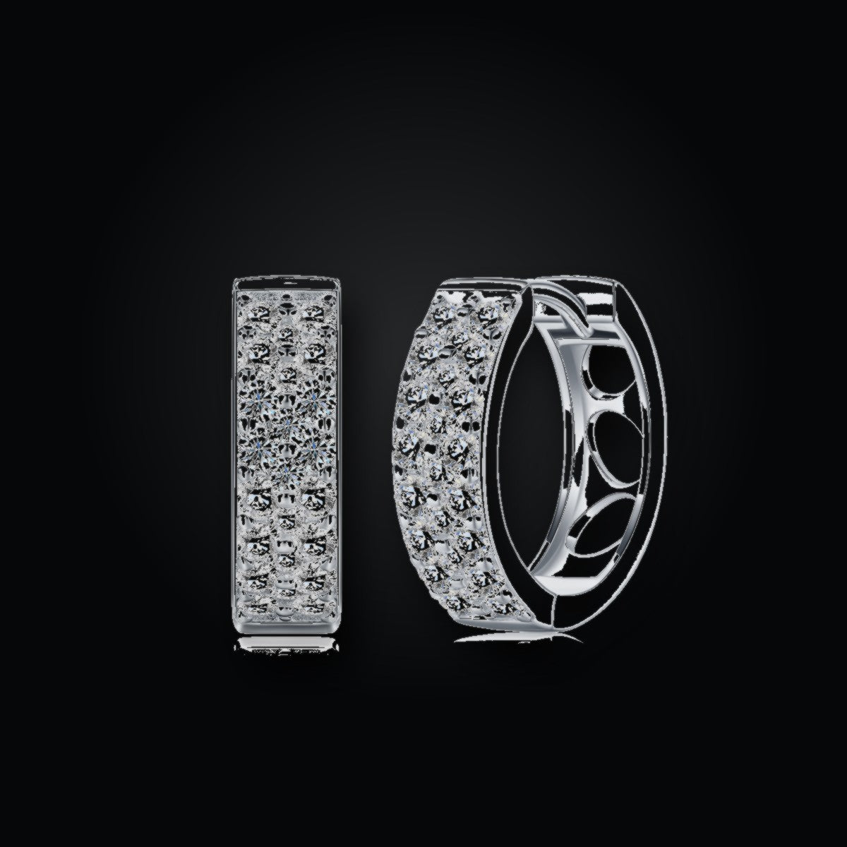 Iced Stud Earrings | Moissanite