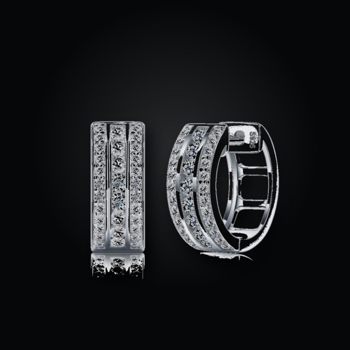 Iced Stud Earrings | Moissanite