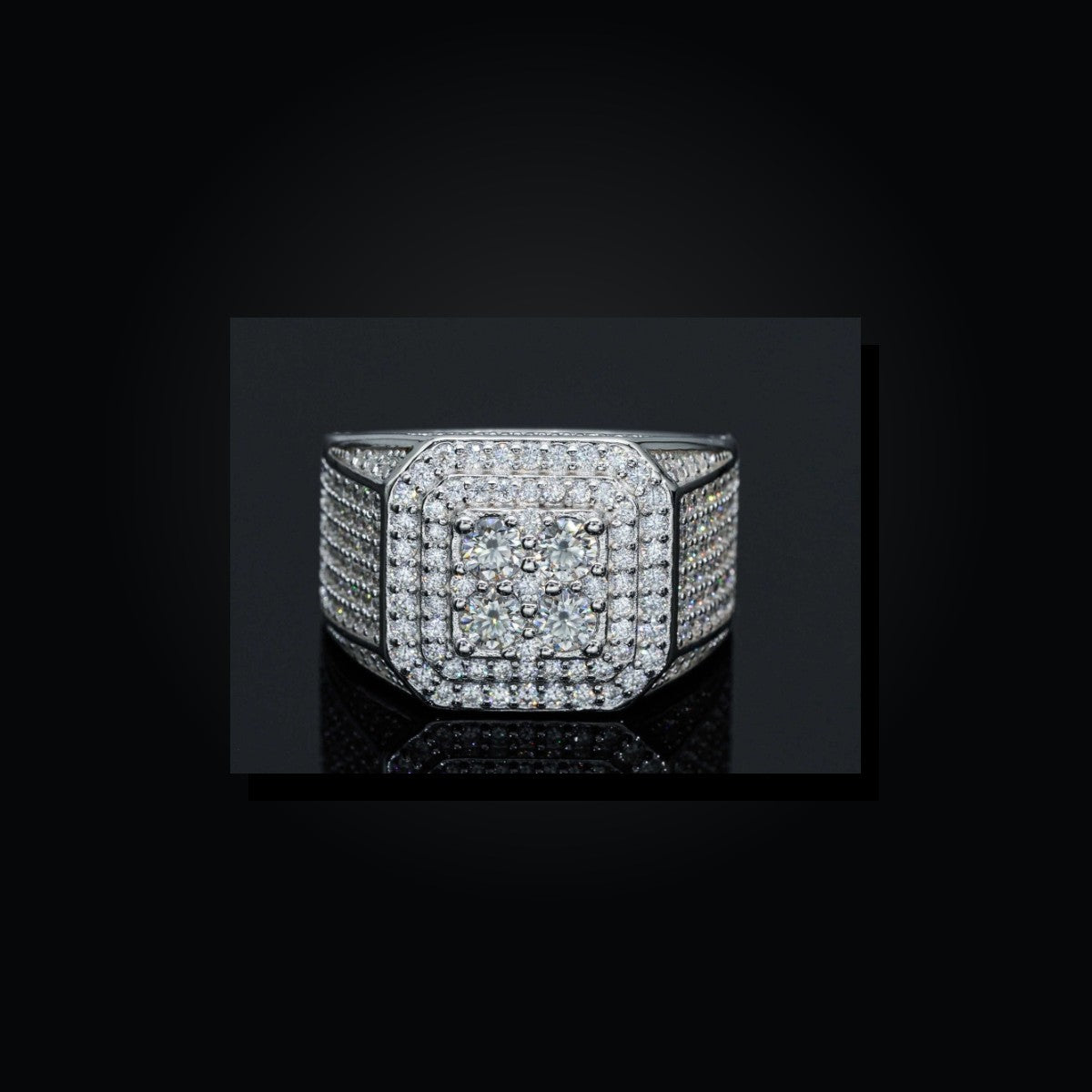 Iced Statement Ring | Moissanite