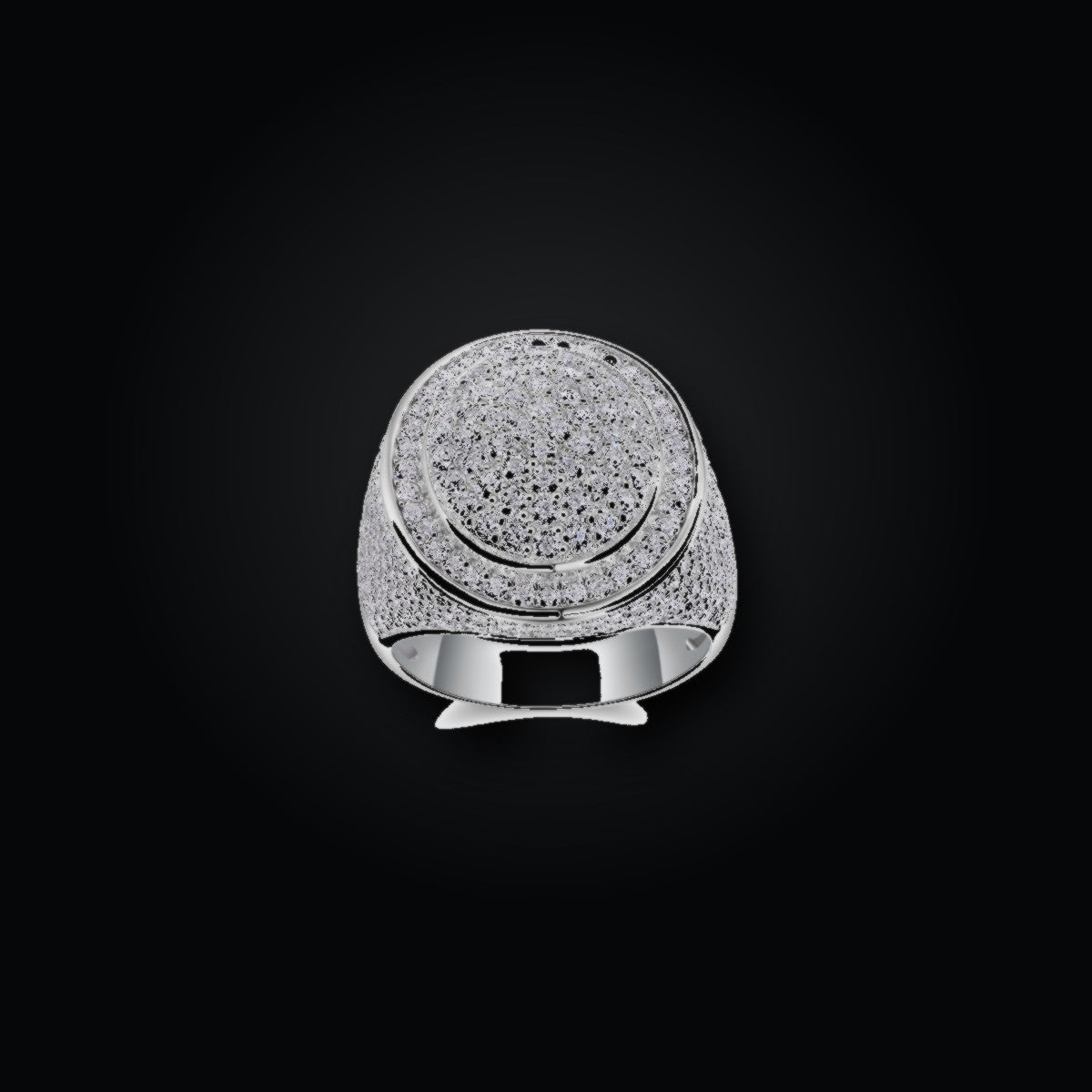 Iced Statement Ring | Moissanite