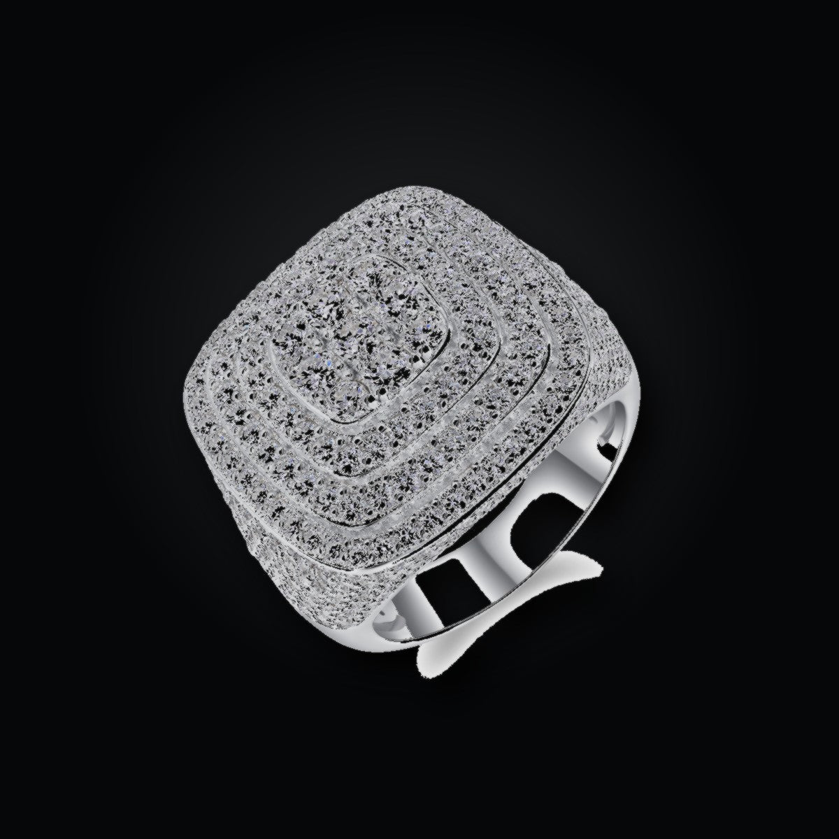 Iced Statement Ring | Moissanite