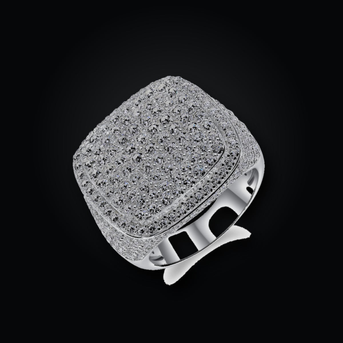Iced Statement Ring | Moissanite