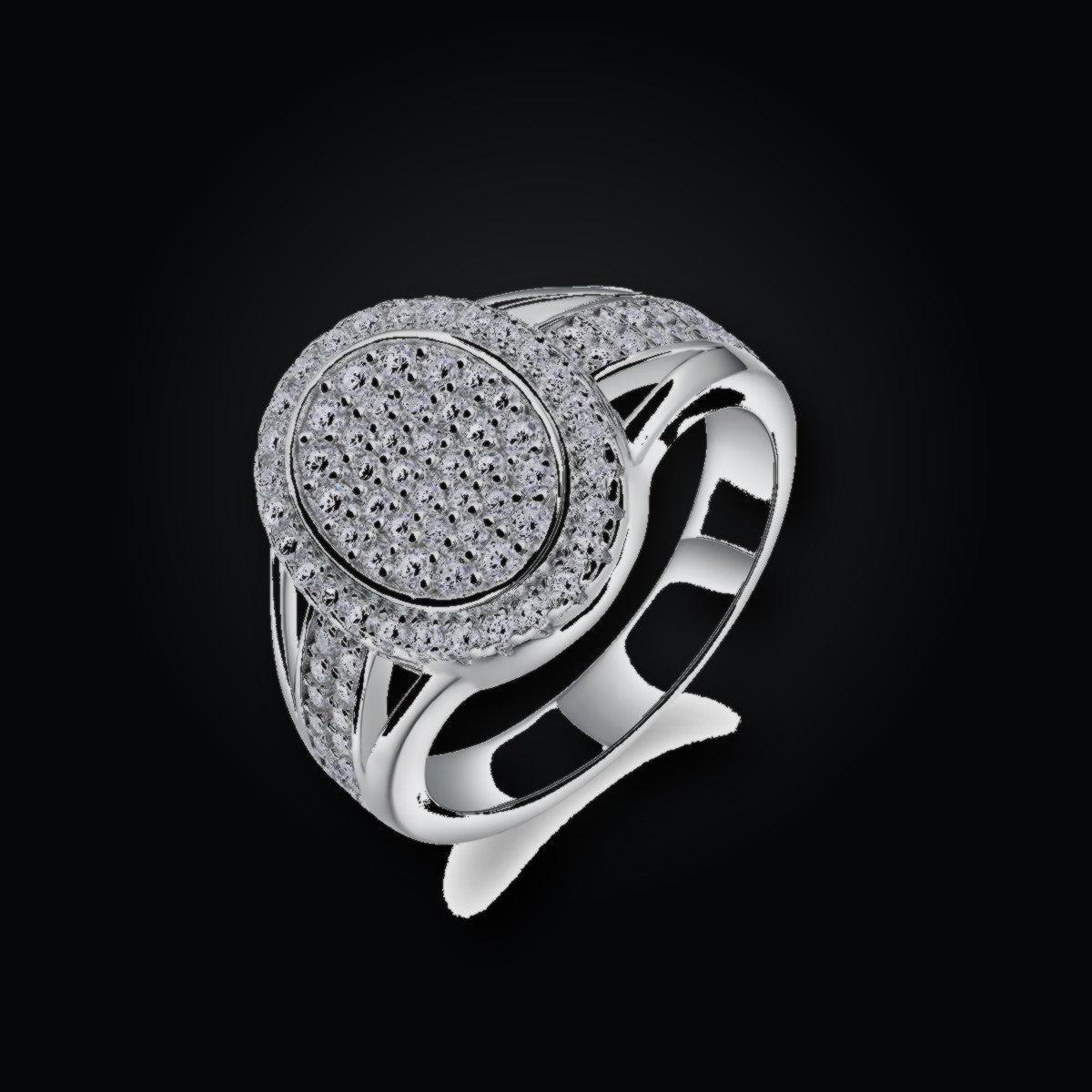 Iced Statement Ring | Moissanite