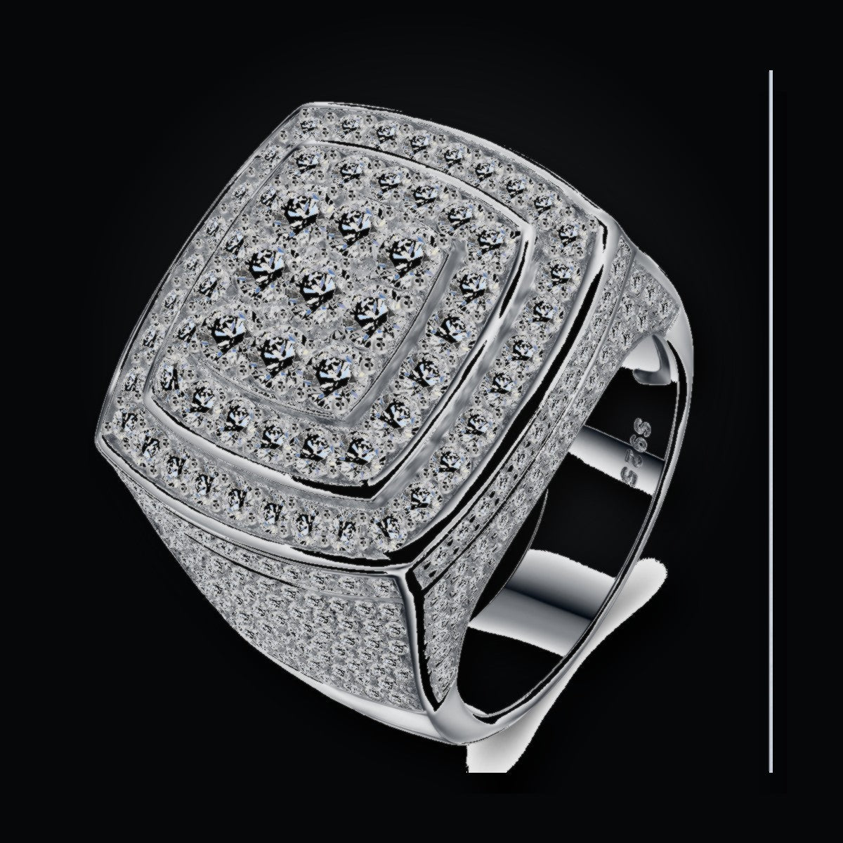 Iced Statement Ring | Moissanite