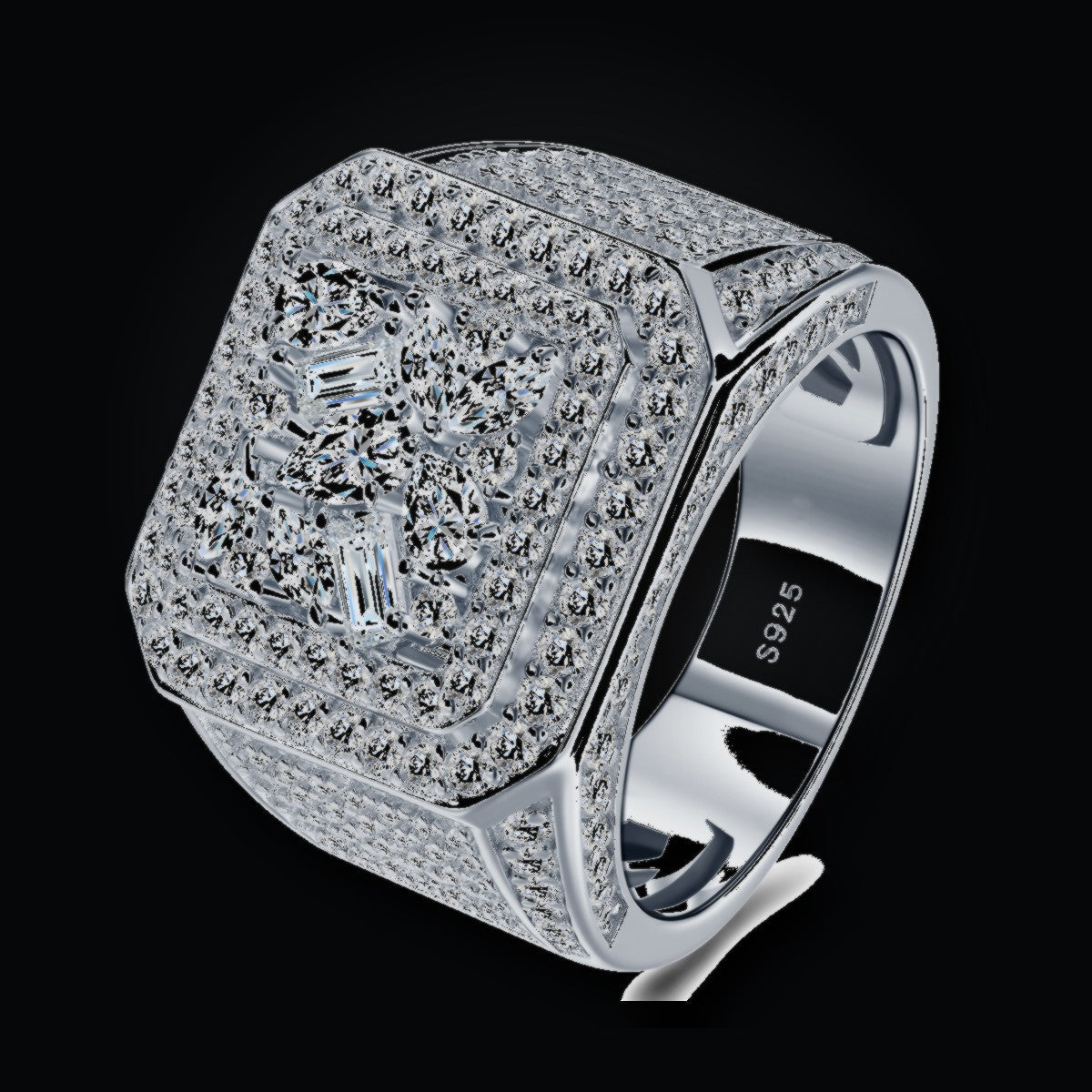 Iced Statement Ring | Moissanite