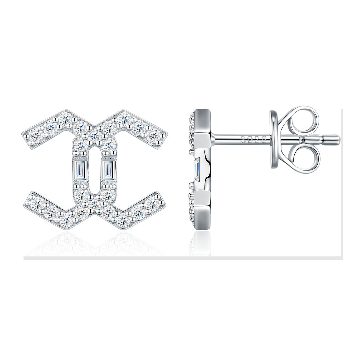 Iced Stud Earrings | Moissanite