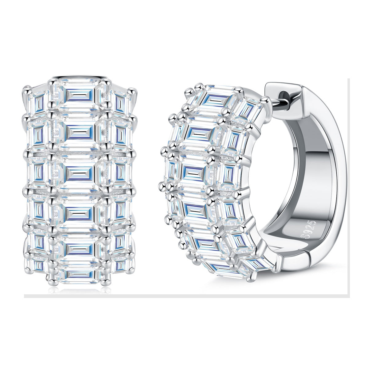 Iced Stud Earrings | Moissanite