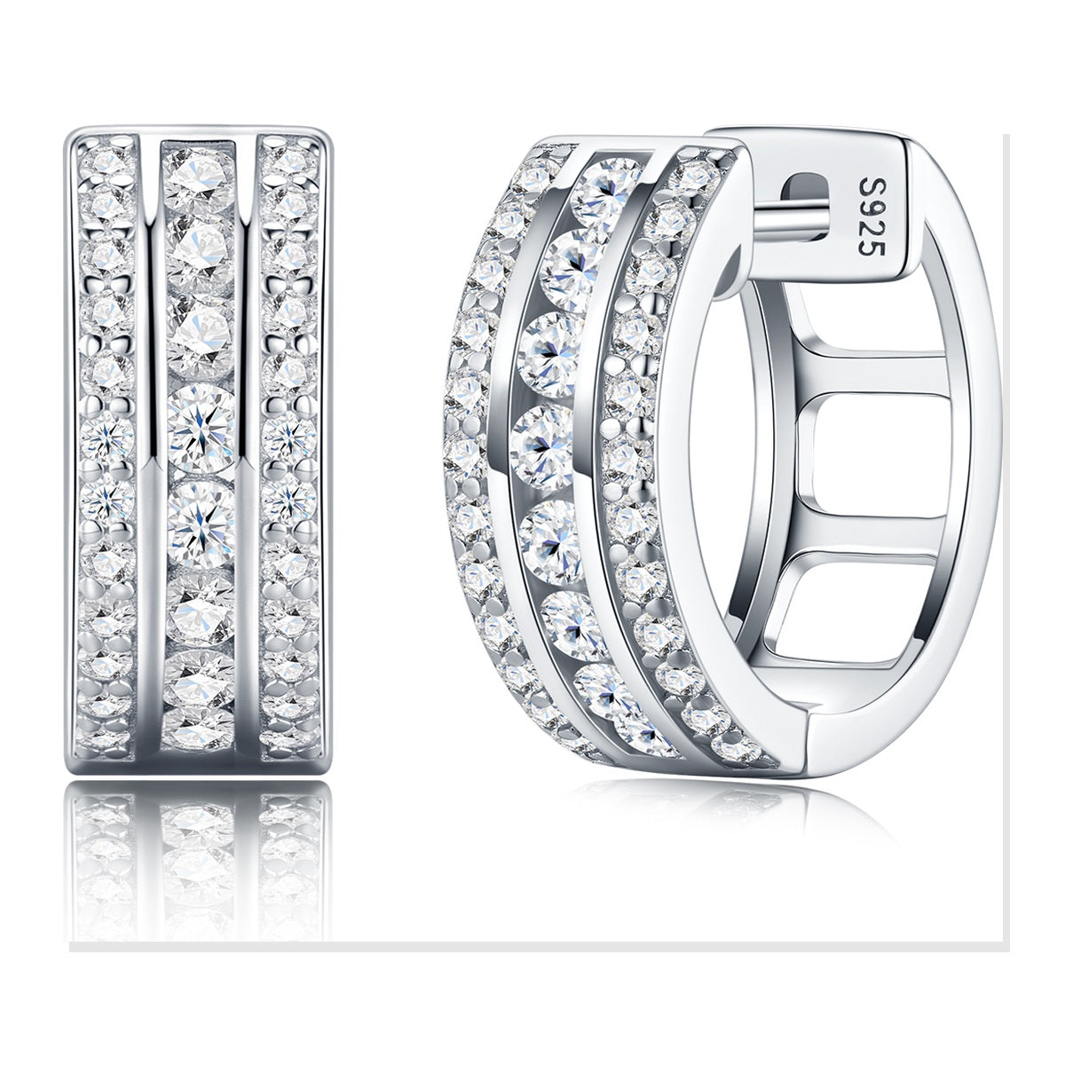 Iced Stud Earrings | Moissanite