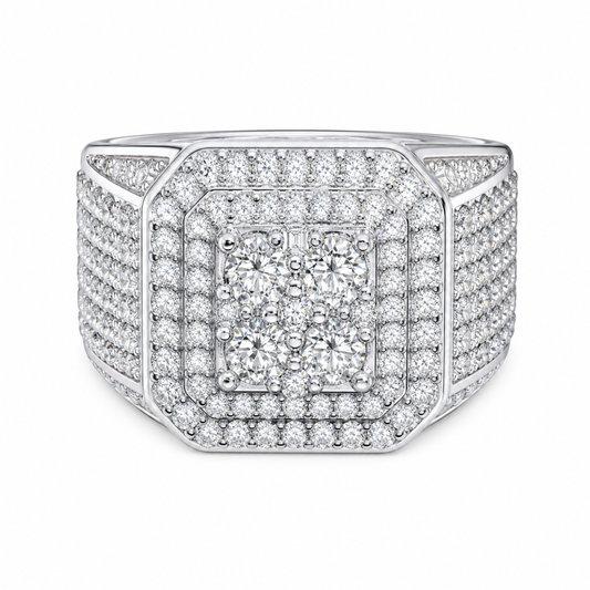 Iced Statement Ring | Moissanite | R14952 - white catalog image