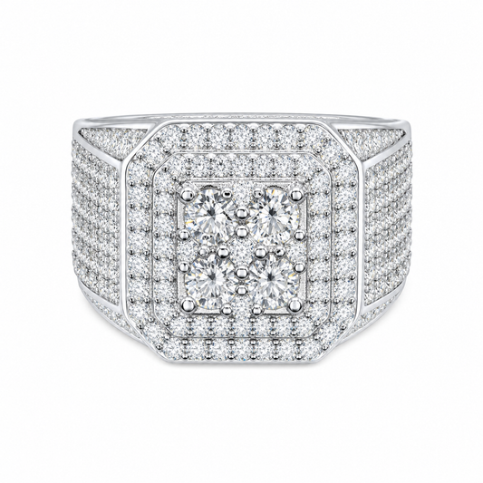 Iced Statement Ring | Moissanite | R14953 - white catalog image