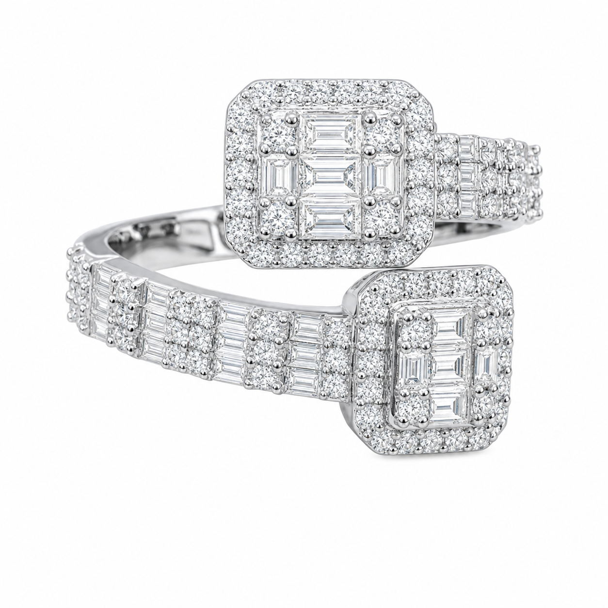Iced Statement Ring | Moissanite | R14954 - white catalog image