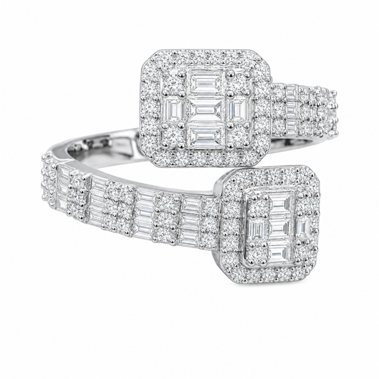 Iced Statement Ring | Moissanite | R14954 - white catalog image