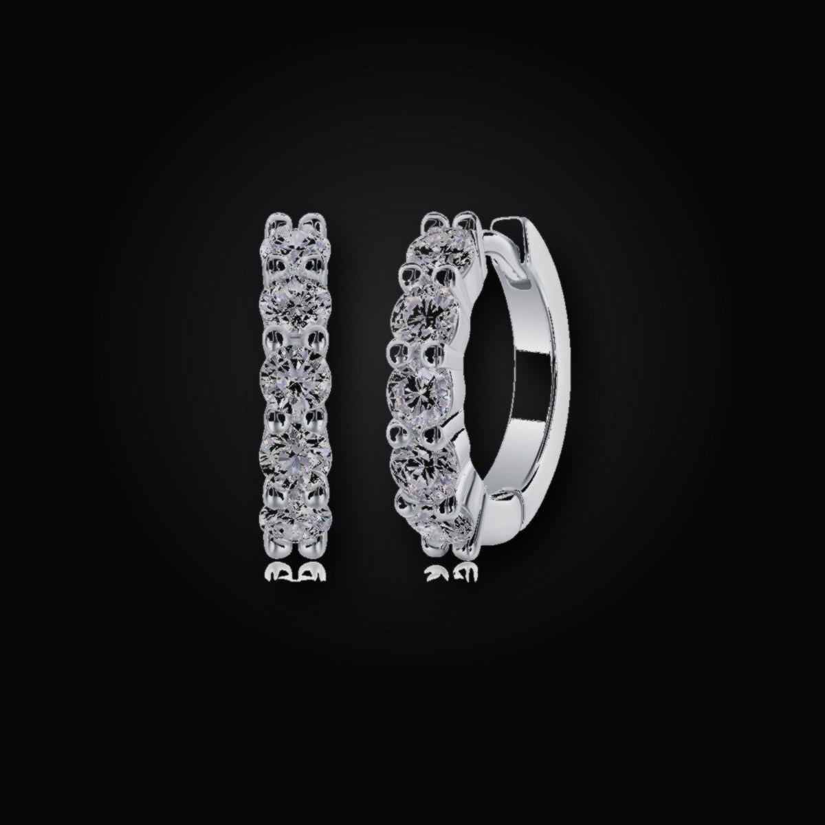 Iced Stud Earrings | 0.10ct | Moissanite