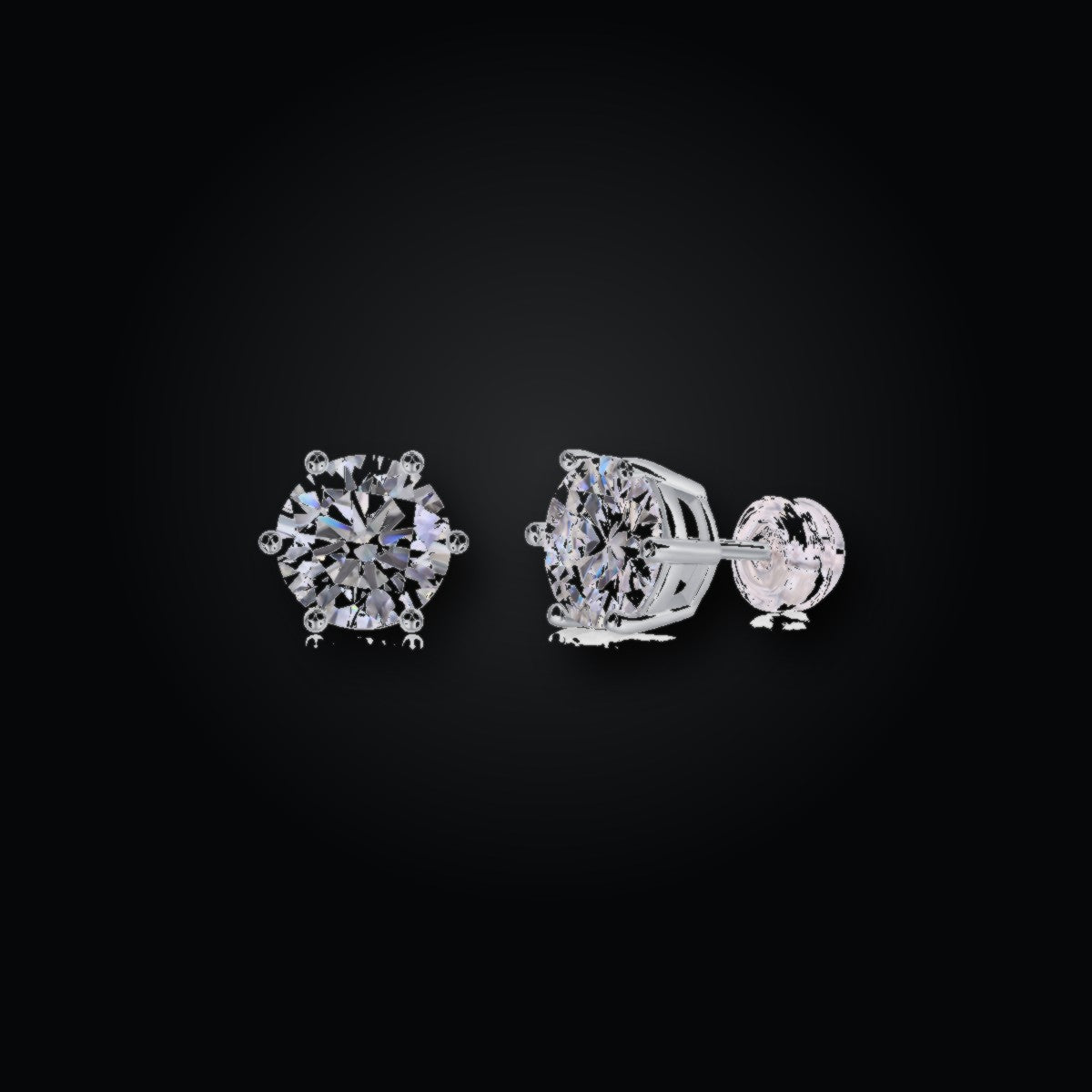 Iced Stud Earrings | 0.50ct | Moissanite