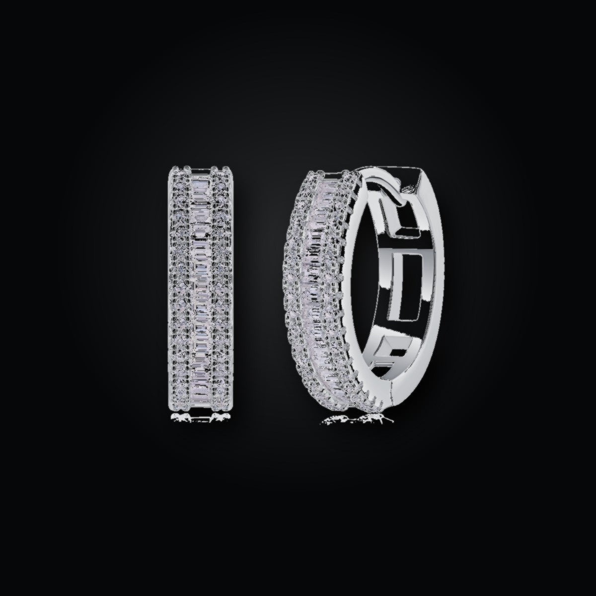 Iced Stud Earrings | Moissanite
