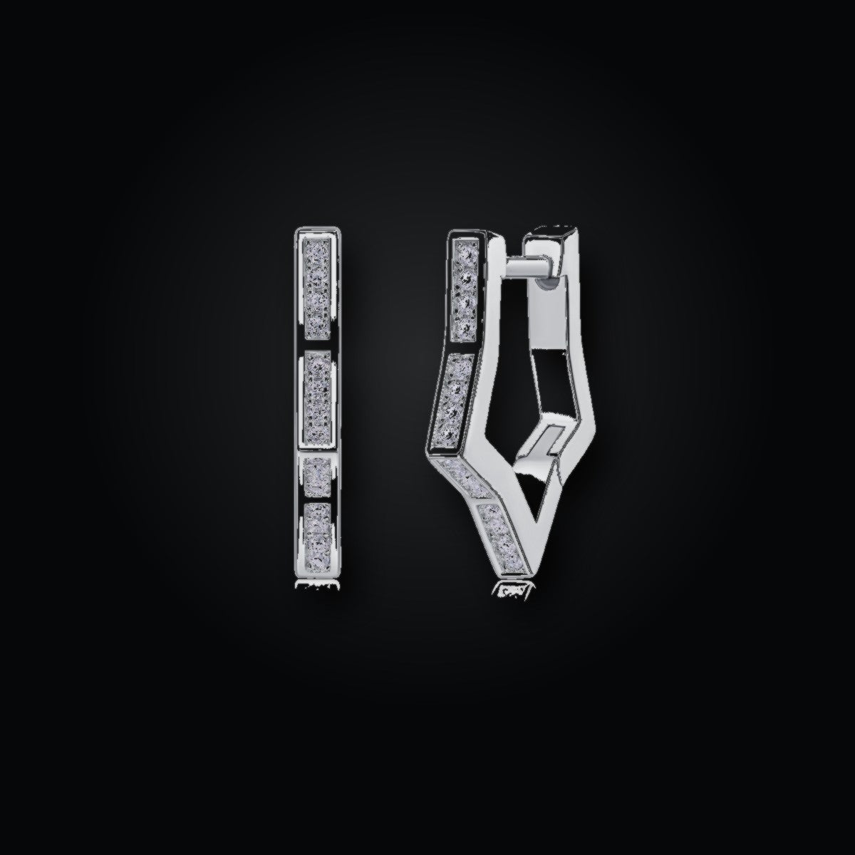 Iced Stud Earrings | Moissanite