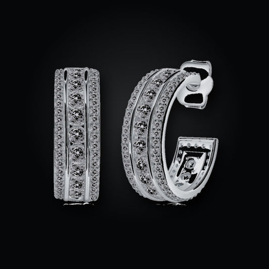 Iced Stud Earrings | Moissanite