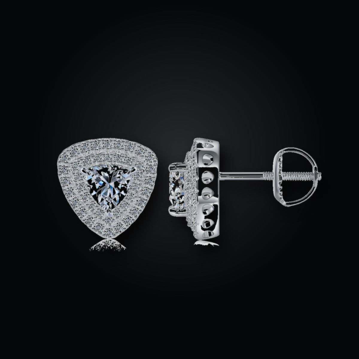 Iced Stud Earrings | Moissanite