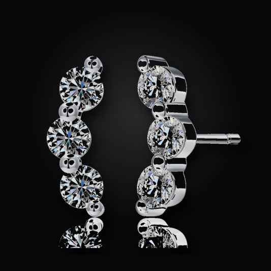 Iced Stud Earrings | 0.30ct | Moissanite
