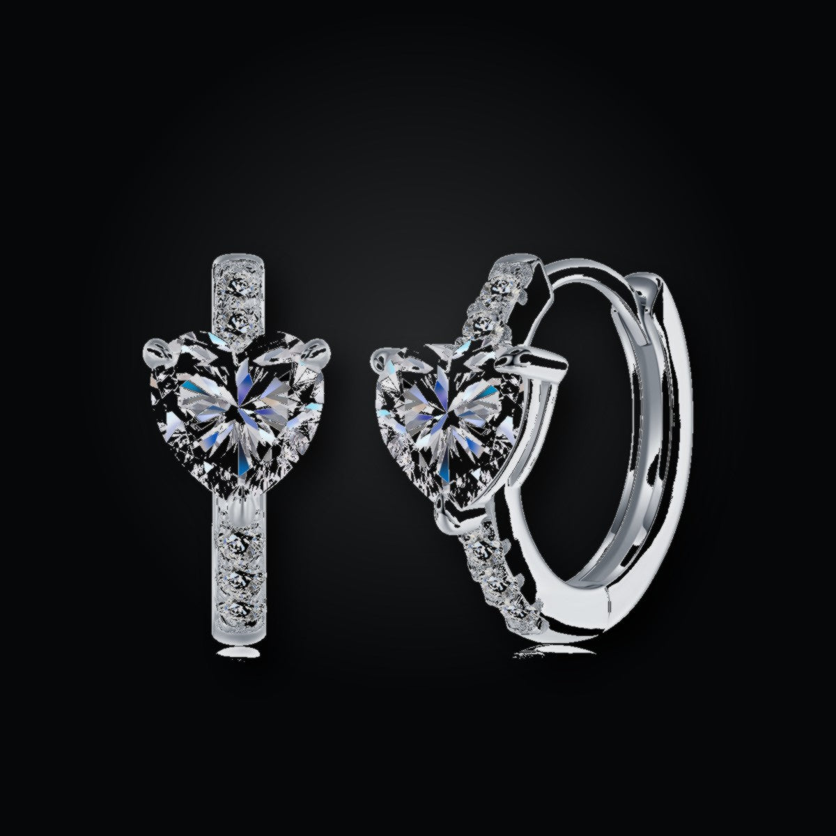 Iced Stud Earrings | 6.5*6.5 | Moissanite