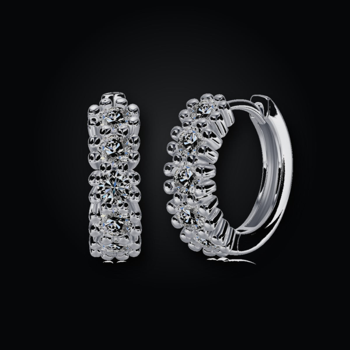 Iced Stud Earrings | Moissanite