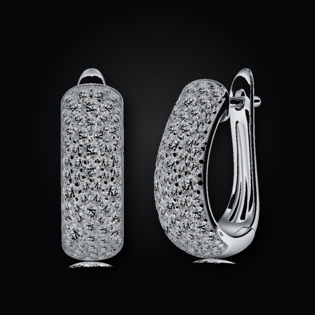 Iced Stud Earrings | Moissanite