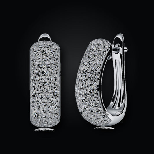 Iced Stud Earrings | Moissanite