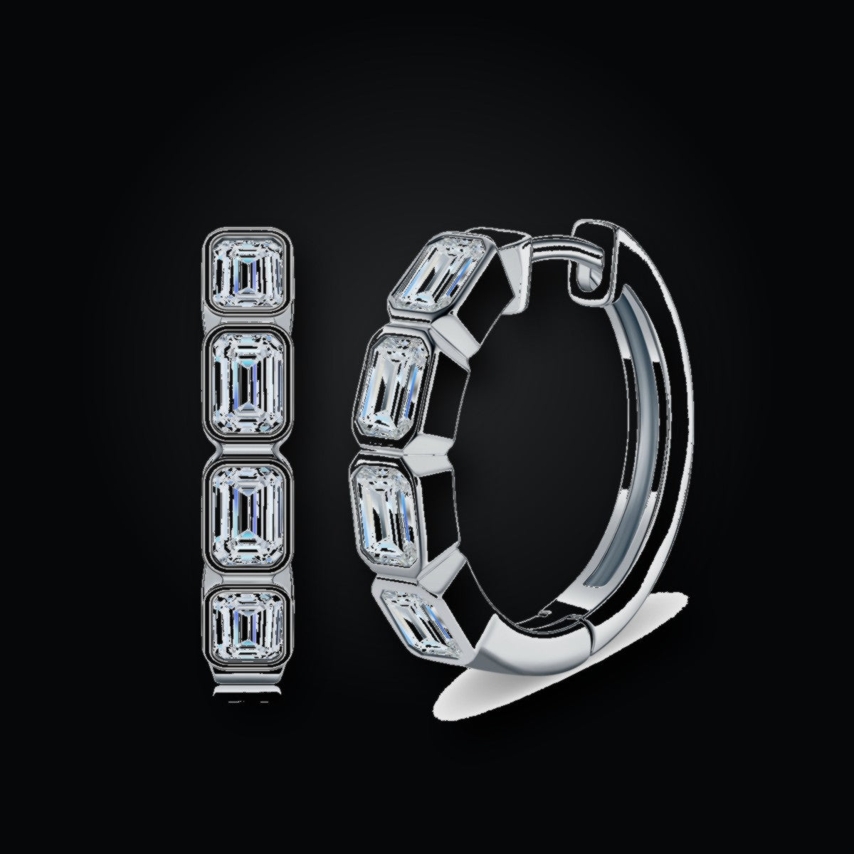 Iced Stud Earrings | 3*4 | Moissanite