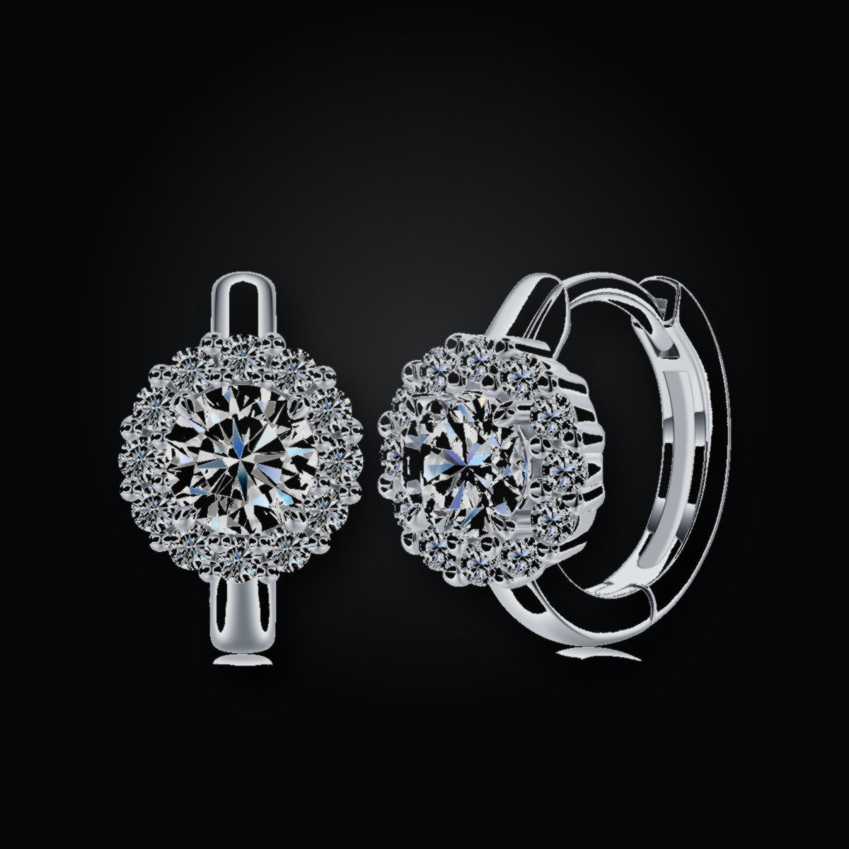 Iced Stud Earrings | 0.50ct | Moissanite