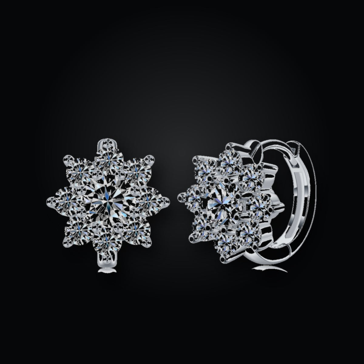 Iced Stud Earrings | 0.50ct | Moissanite