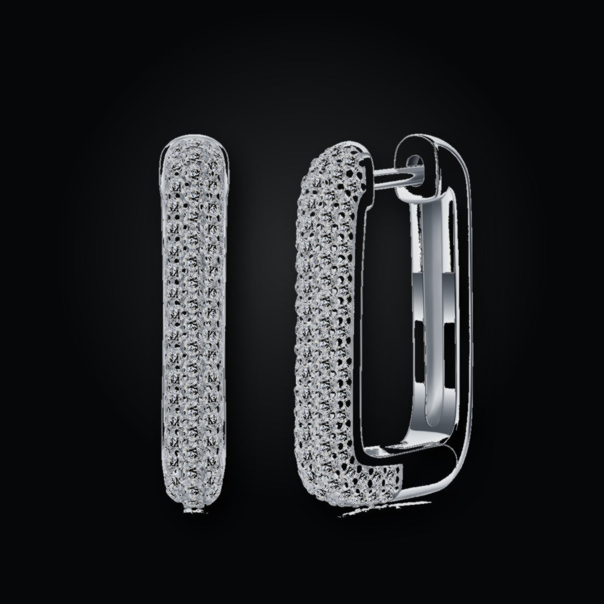 Iced Stud Earrings | Moissanite