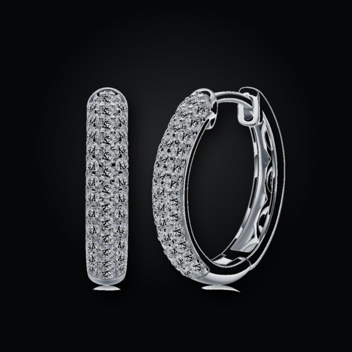 Iced Stud Earrings | Moissanite