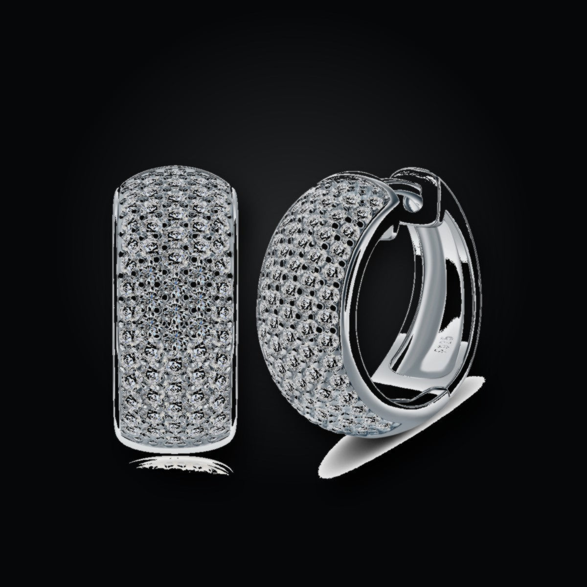 Iced Stud Earrings | Moissanite