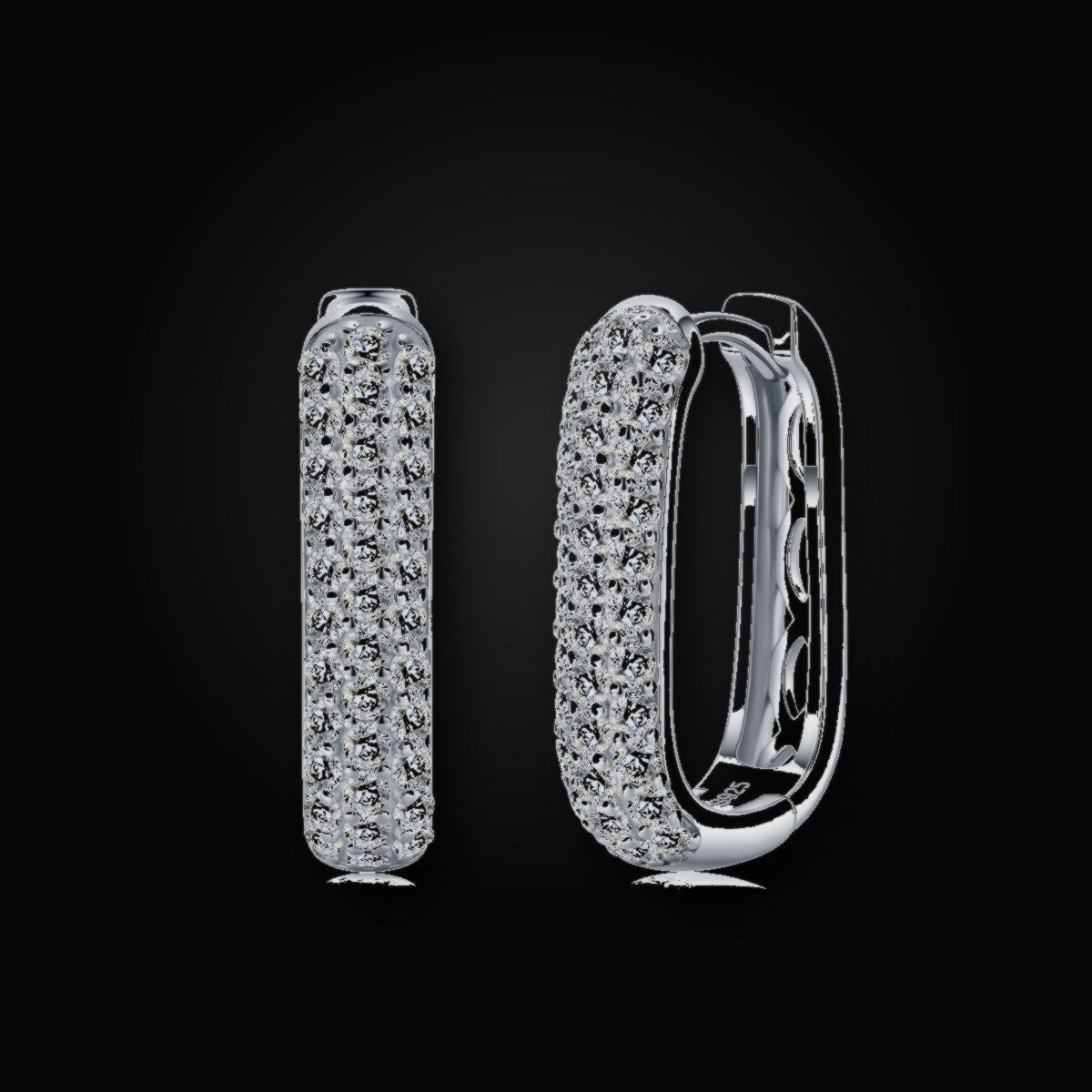 Iced Stud Earrings | Moissanite