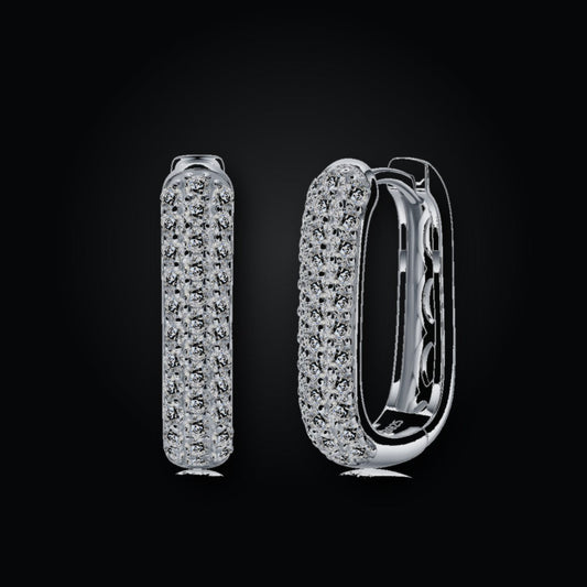 Iced Stud Earrings | Moissanite