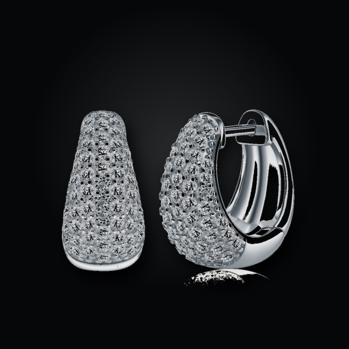 Iced Stud Earrings | Moissanite