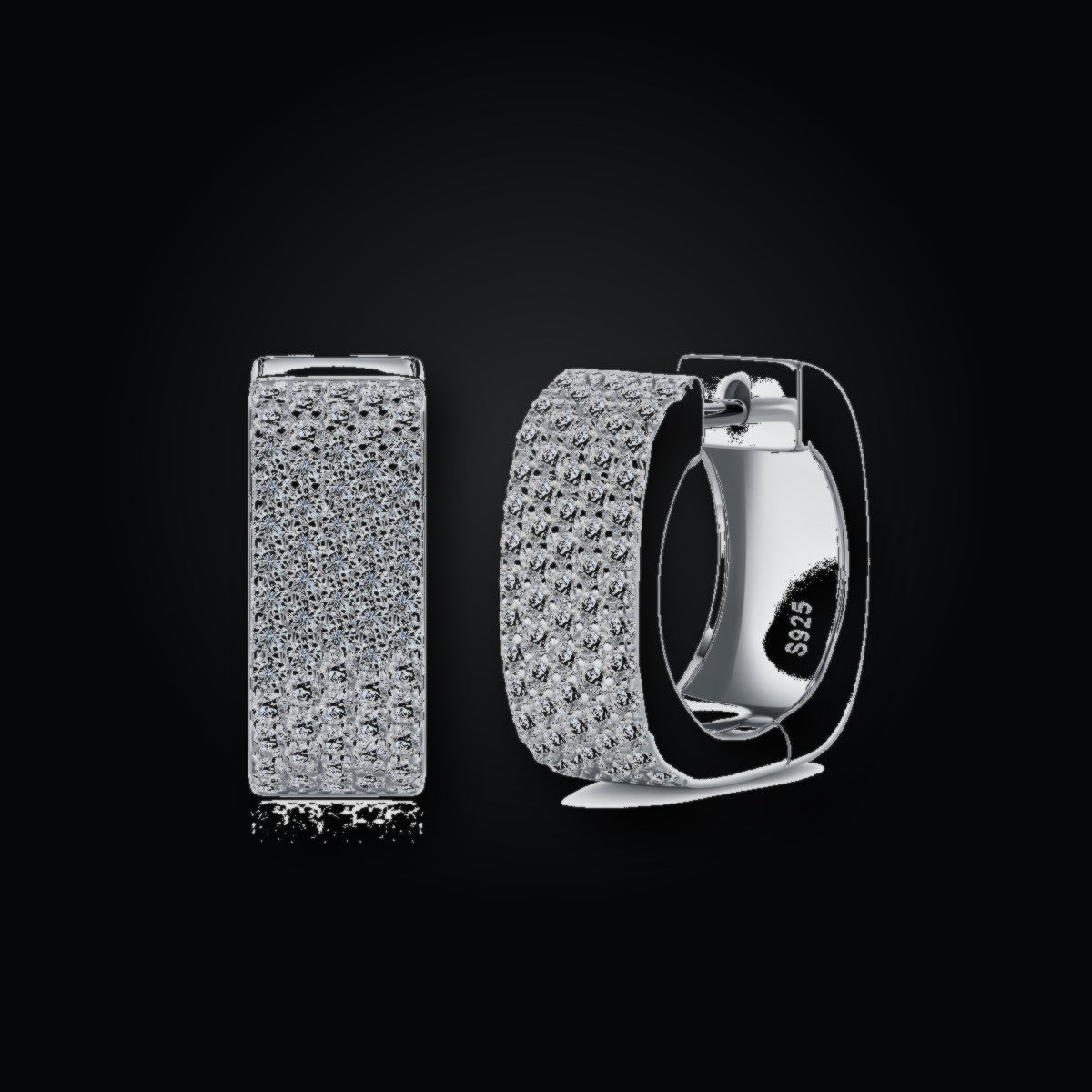 Iced Stud Earrings | Moissanite
