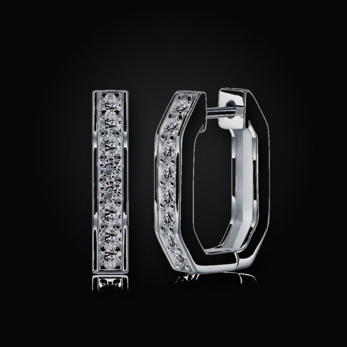 Iced Stud Earrings | Moissanite