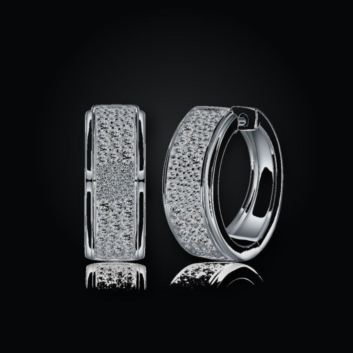 Iced Stud Earrings | Moissanite