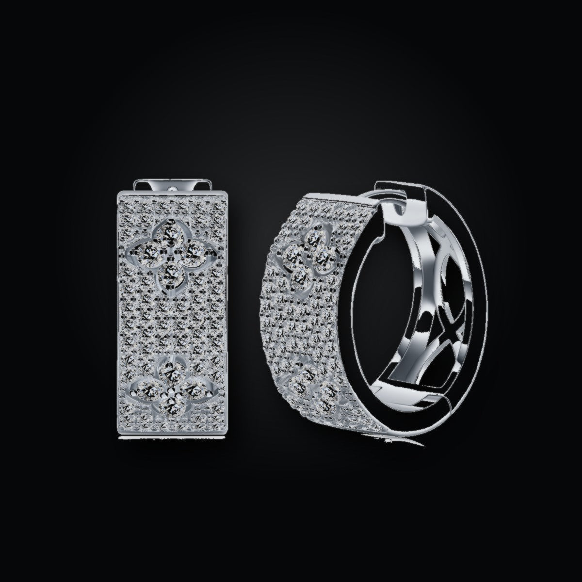 Iced Stud Earrings | Moissanite